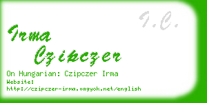 irma czipczer business card